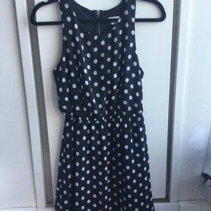 Xhilaration Black and White Polka Dot Mini Dress size s
